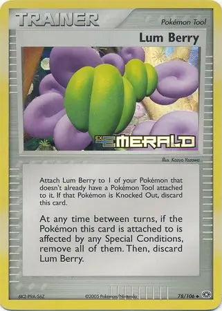EX Emerald Lum Berry #78/106 reverse holo