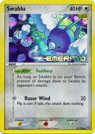 EX Emerald Swablu #67/106 reverse holo