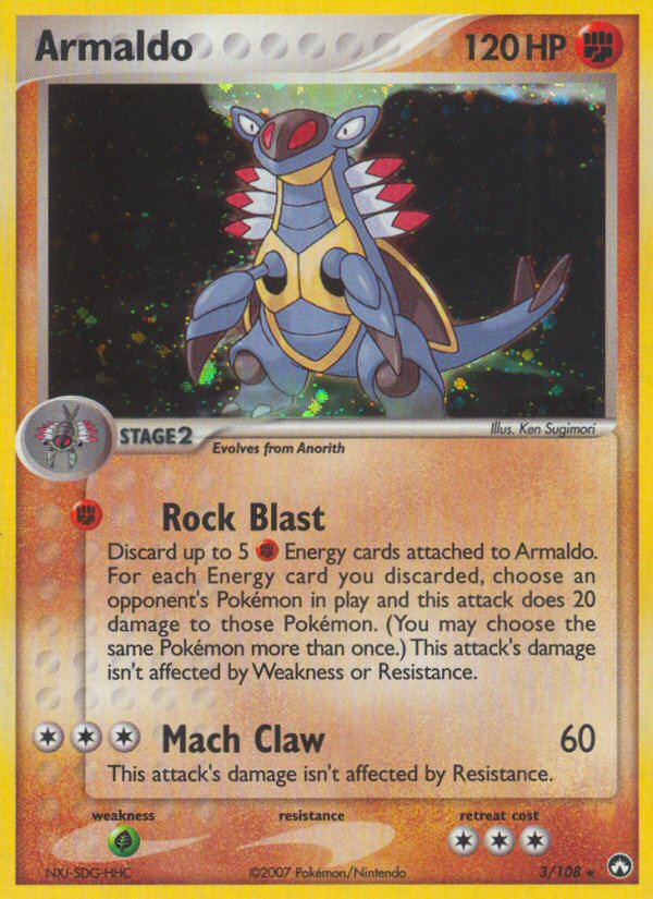EX Power Keepers Holo Armaldo #3/108
