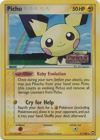 EX Power Keepers Pichu #21/108 reverse holo