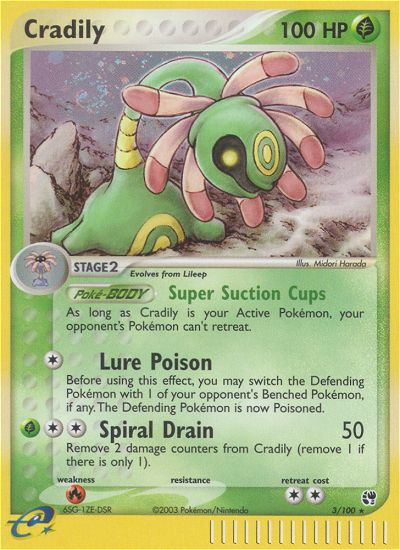 EX Sandstorm Holo Cradily #3/100