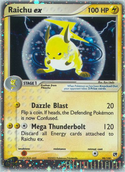EX Sandstorm Holo Raichu EX #98/100