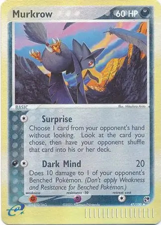 EX Sandstorm Murkrow #47/100 reverse holo