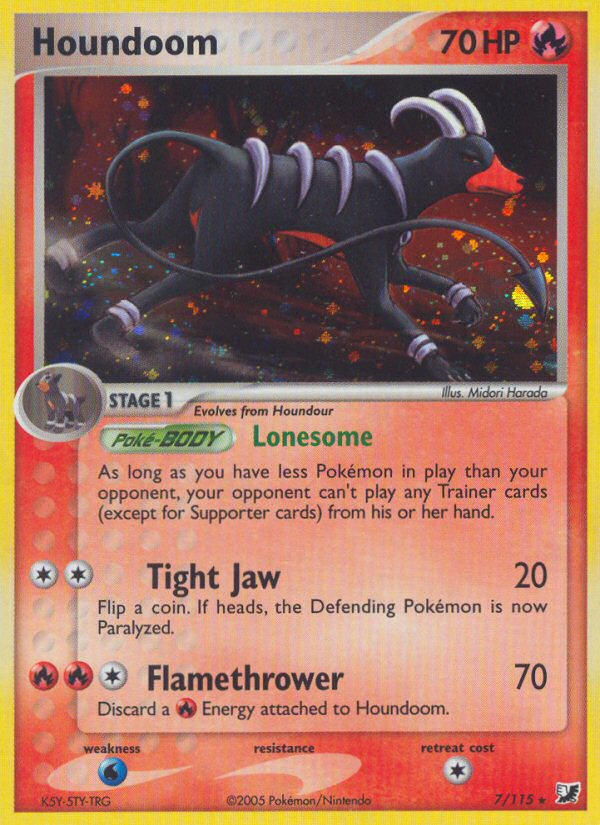 EX Unseen Forces Holo Houndoom #7/115