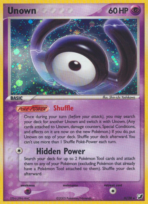 EX Unseen Forces Unown H/28