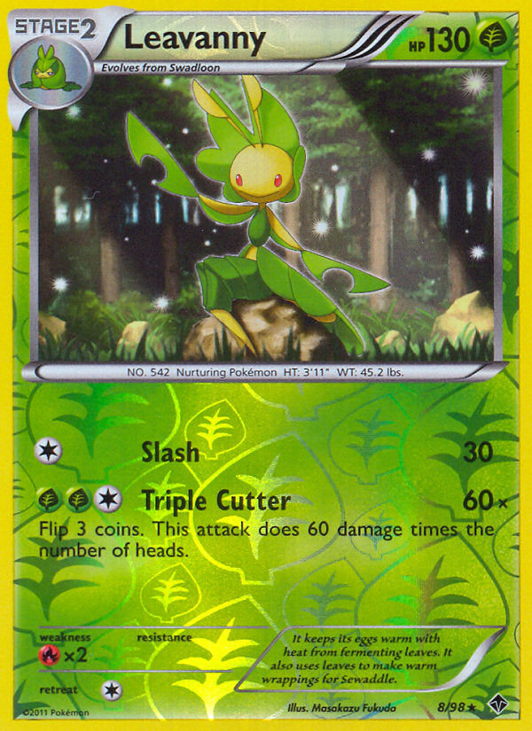 Emerging Powers Leavanny #8/98 reverse holo