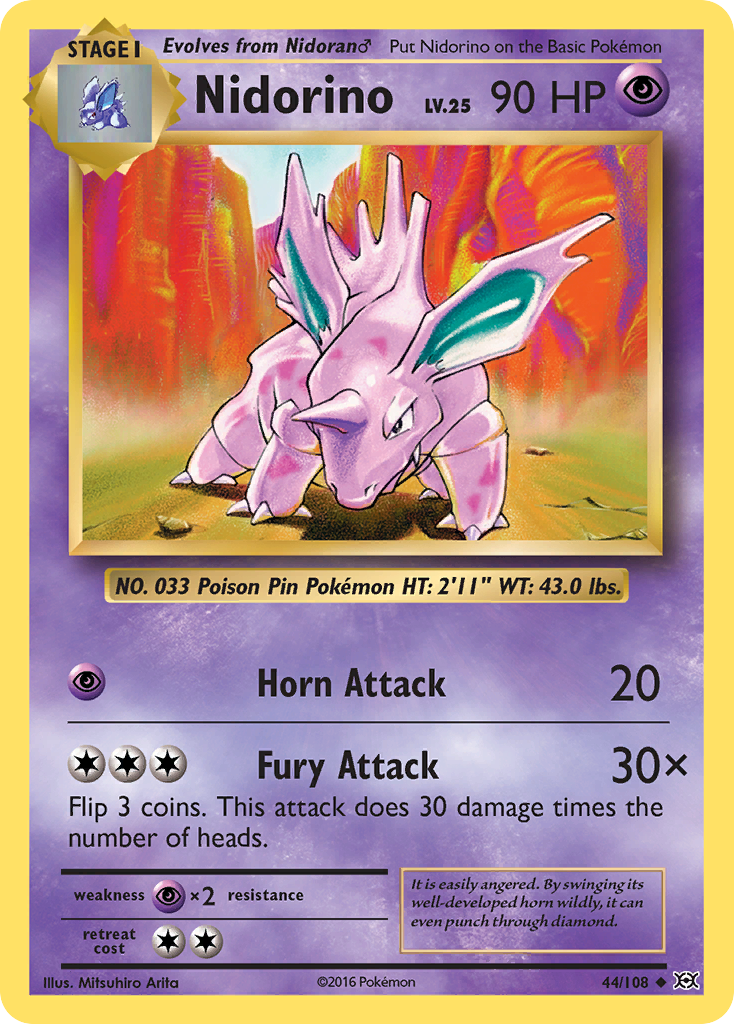 Evolutions Nidorino #44/108