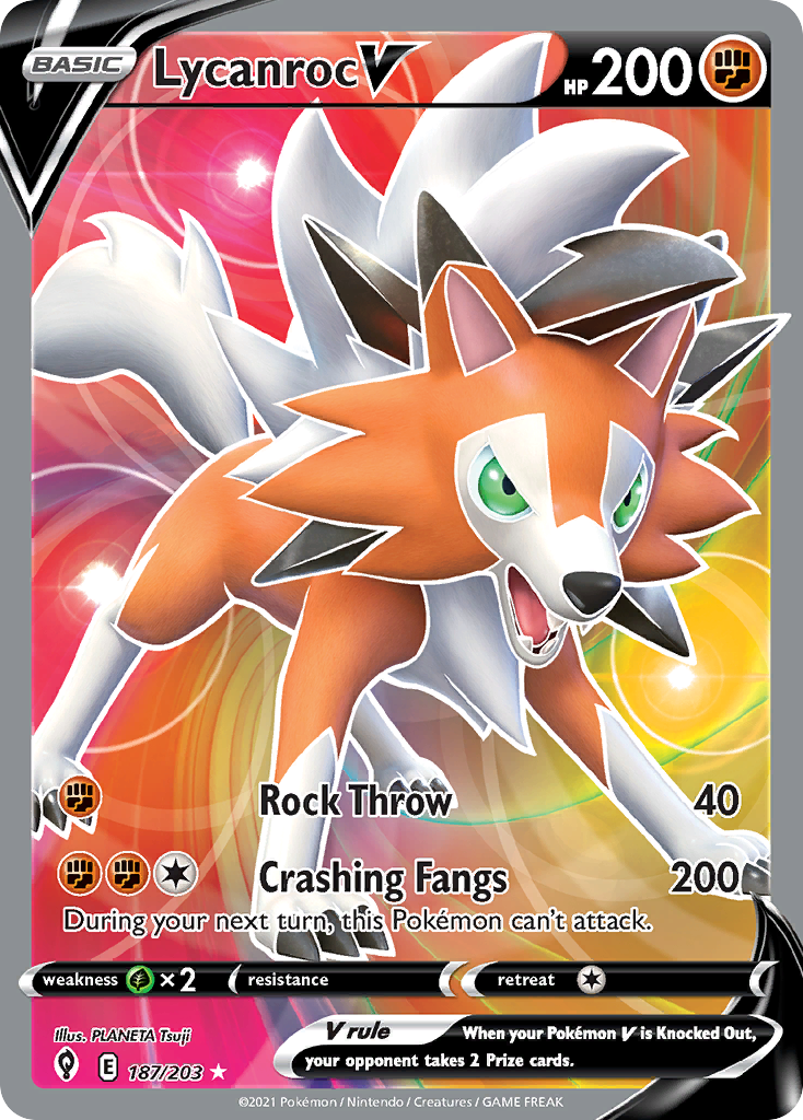 Evolving Skies Lycanroc V #187/203
