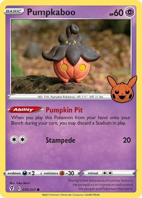 Evolving Skies Pumpkaboo #76/203 Trick or Trade