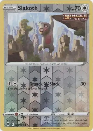 Evolving Skies Slakoth #129/203 reverse holo