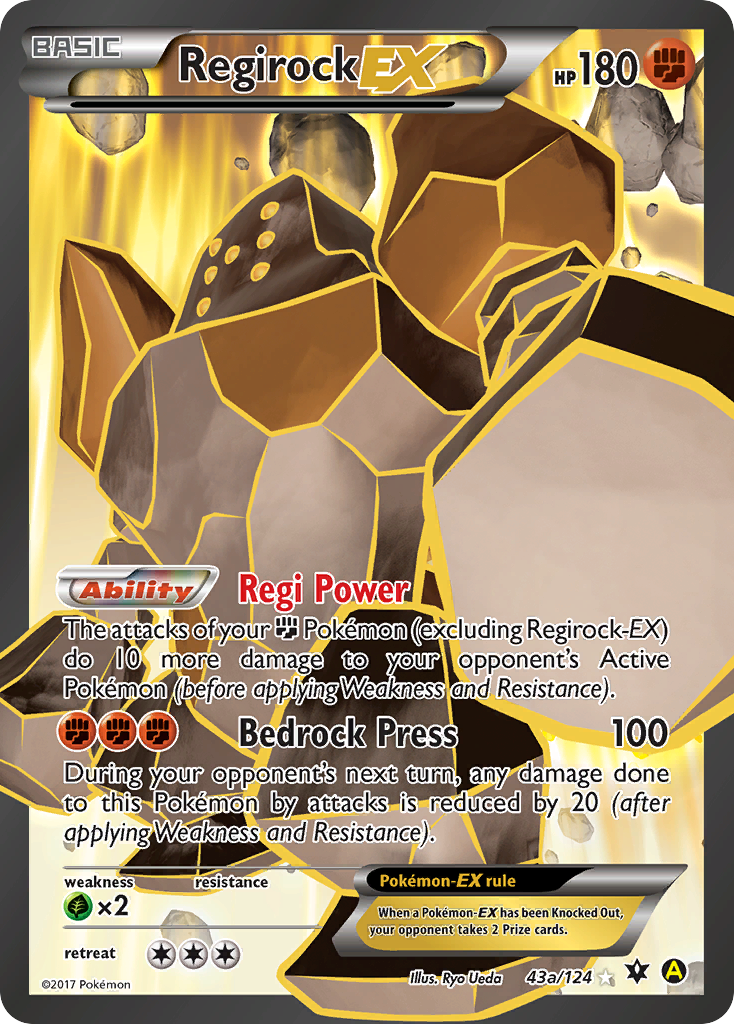 Fates Collide Regirock EX #43a/124 alternate art