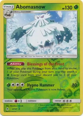 Forbidden Light Abomasnow #4/131 reverse holo