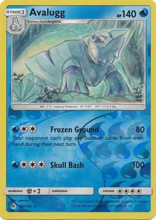 Forbidden Light Avalugg #30/131 reverse holo