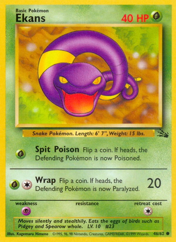 Fossil set Ekans #46/62 unlimited