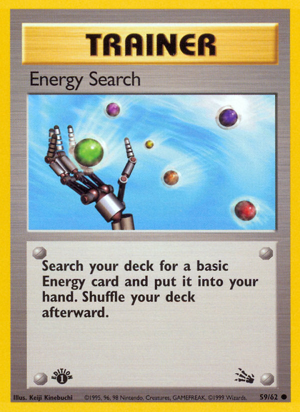 Fossil set Energy Search #59/62 first edition