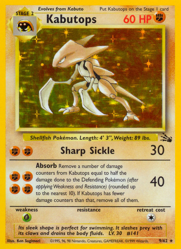 Fossil set Holo Kabutops #9/62 unlimited