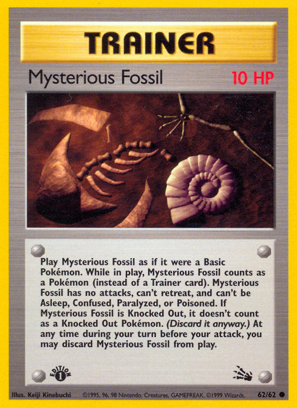 Fossil set Mysterious Fossil #62/62 first edition