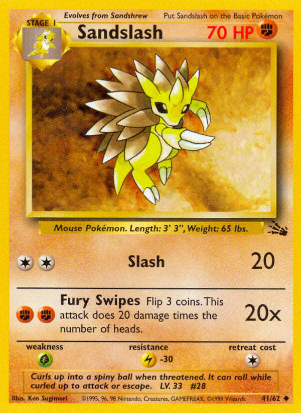 Fossil set Sandslash #41/62 unlimited