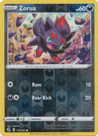 Fusion Strike Zorua #170/264 reverse holo