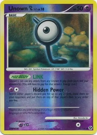 Great Encounters Unown L #91/106 reverse holo