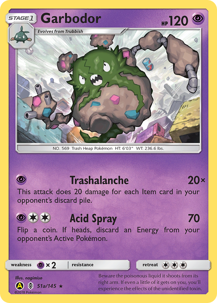 Guardians Rising Garbodor #51 Alternate Art Promo