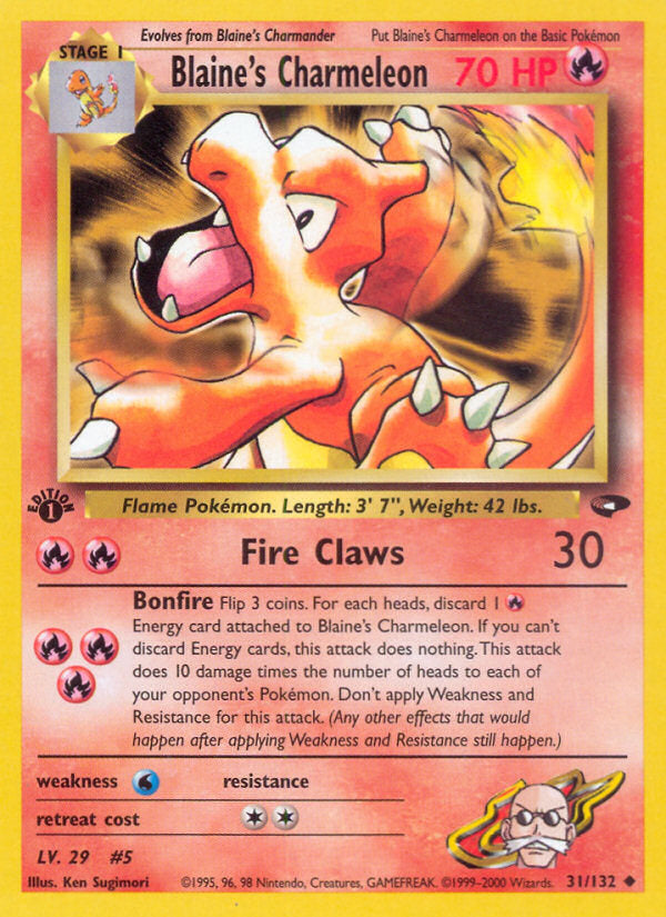 Gym Challenge Blaine's Charmeleon #31/132 first edition