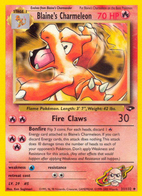 Gym Challenge Blaine's Charmeleon #31/132 unlimited