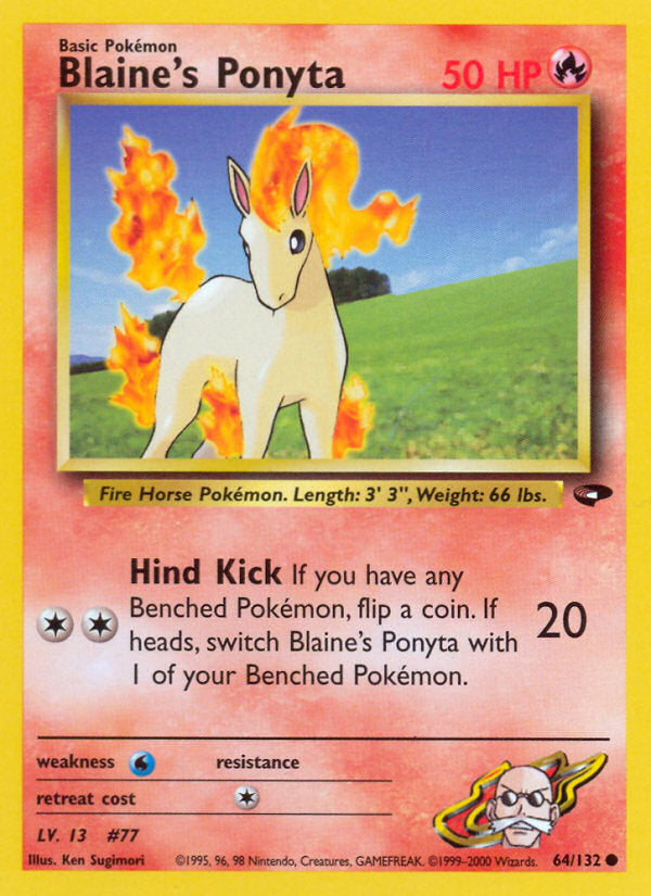 Gym Challenge Blaine's Ponyta #64/132 unlimited