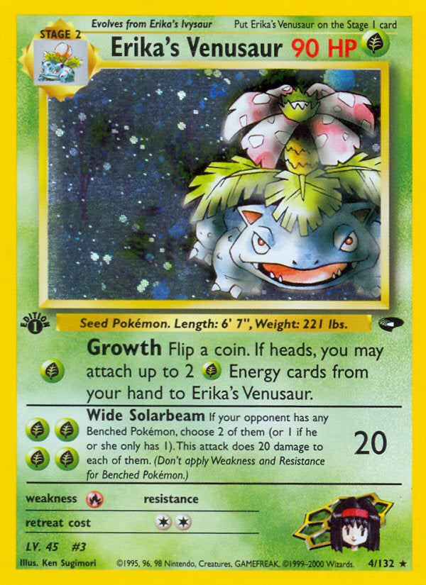 Gym Challenge Holo Erika's Venusaur #4/132 first edition