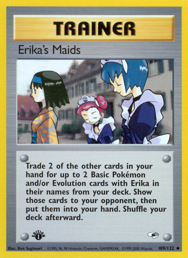 Gym Heroes Erika's Maids #109/132 first edition