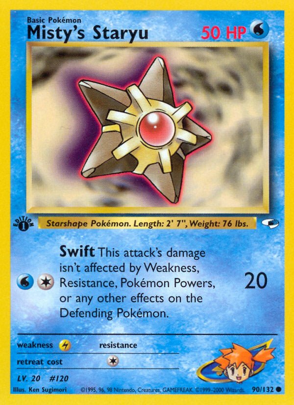 Gym Heroes Misty's Staryu #90/132 first edition