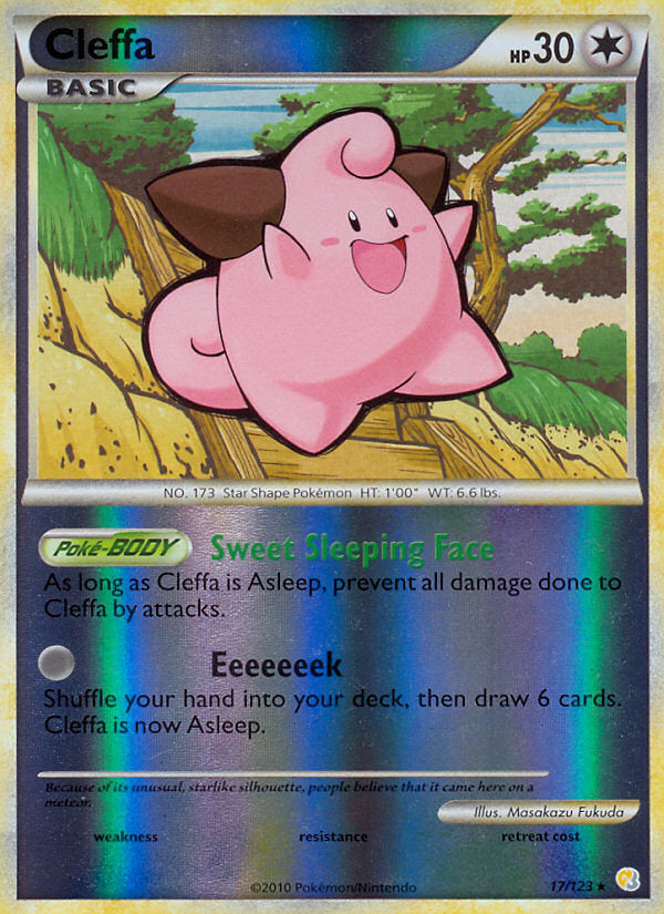 HeartGold SoulSilver Cleffa #17/123 reverse holo