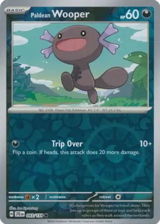 Journey Together Paldean Wooper #93/159 reverse holo