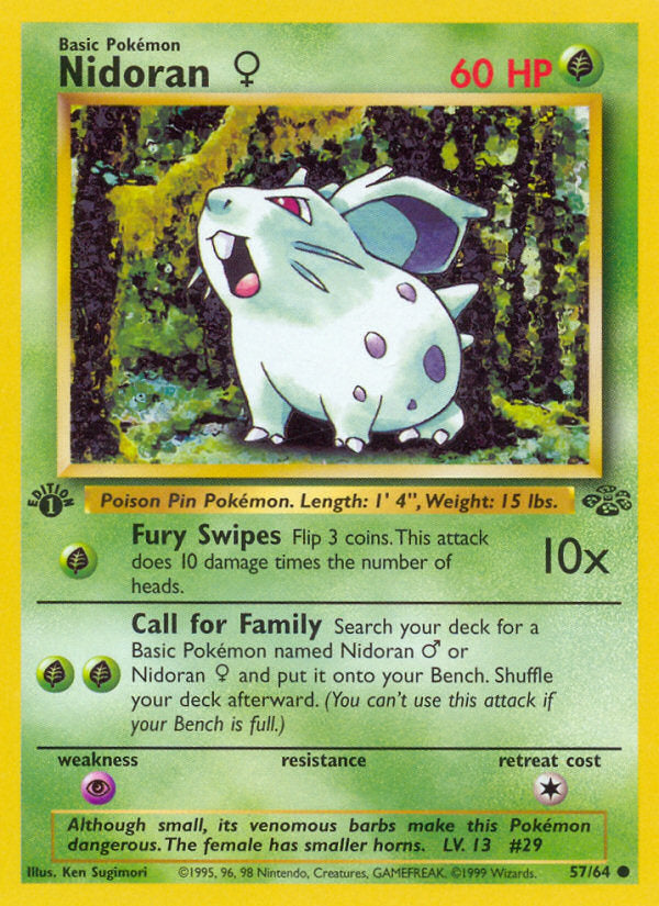 Jungle set Nidoran ♀ #57/64 first edition