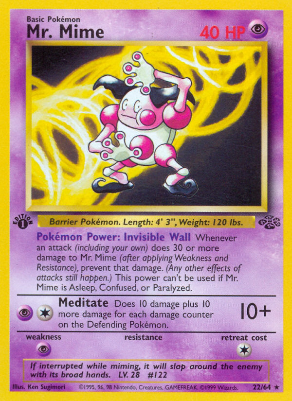 Jungle set Non Holo Mr. Mime #22/64 first edition