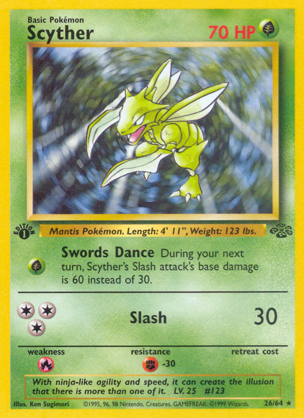 Jungle set Non Holo Scyther #26/64 first edition
