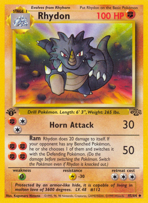 Jungle set Rhydon #45/64 first edition