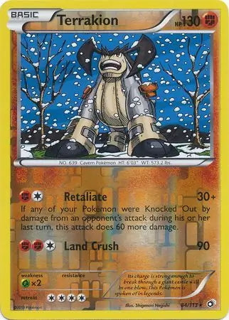 Legendary Treasures Terrakion #84/113 reverse holo