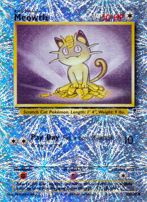 Legendary collection Meowth #53/110 reverse holo