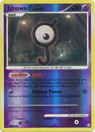 Legends Awakened Unown J #76/146 reverse holo