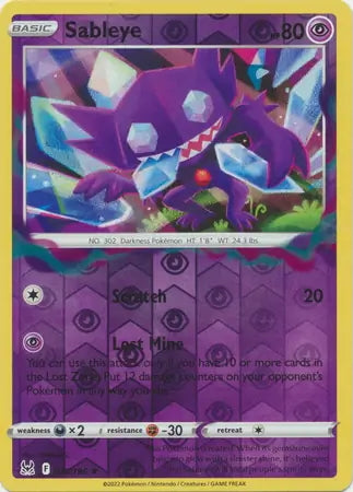 Lost Origin Sableye #70/196 reverse holo