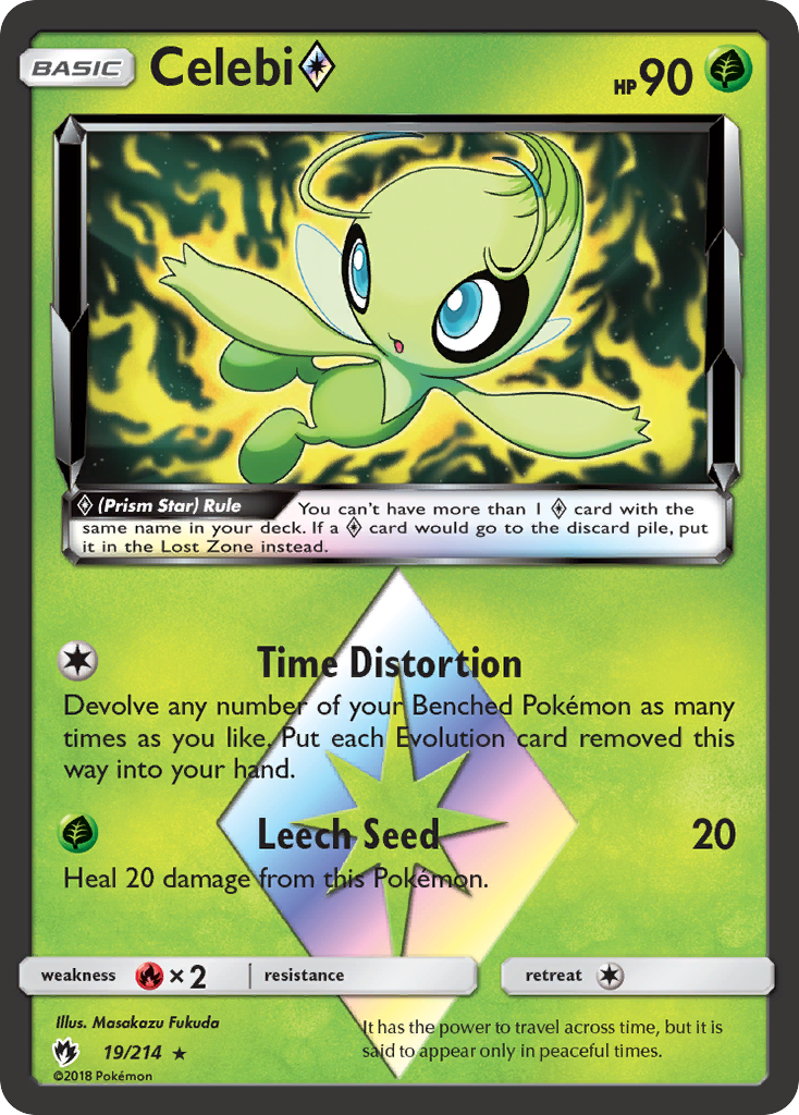 Lost Thunder Celebi Prism Star #19/214