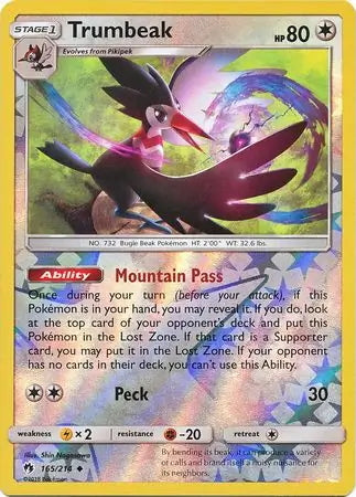 Lost Thunder Trumbeak #165/214 reverse holo