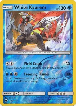 Lost Thunder White Kyurem #63/214 reverse holo