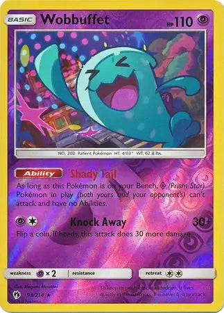 Lost Thunder Wobbuffet #93/214 reverse holo