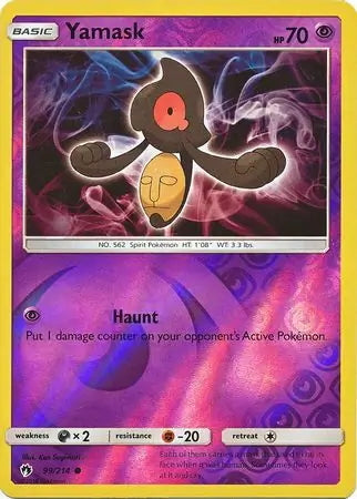 Lost Thunder Yamask #99/214 reverse holo