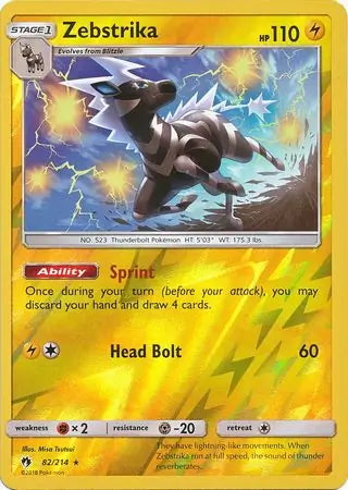 Lost Thunder Zebstrika #82/214 reverse holo
