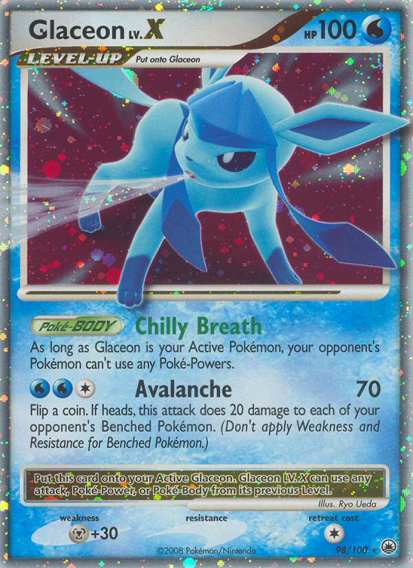 Majestic Dawn Glaceon LV.X #98/100