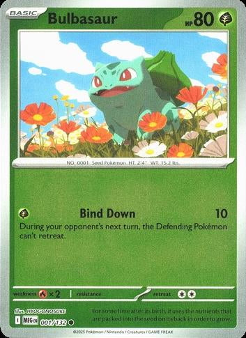 Mega Evolution Bulbasaur #001/132 Reverse Holo