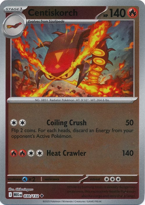 Mega Evolution Centiskorch #030/132 Reverse Holo